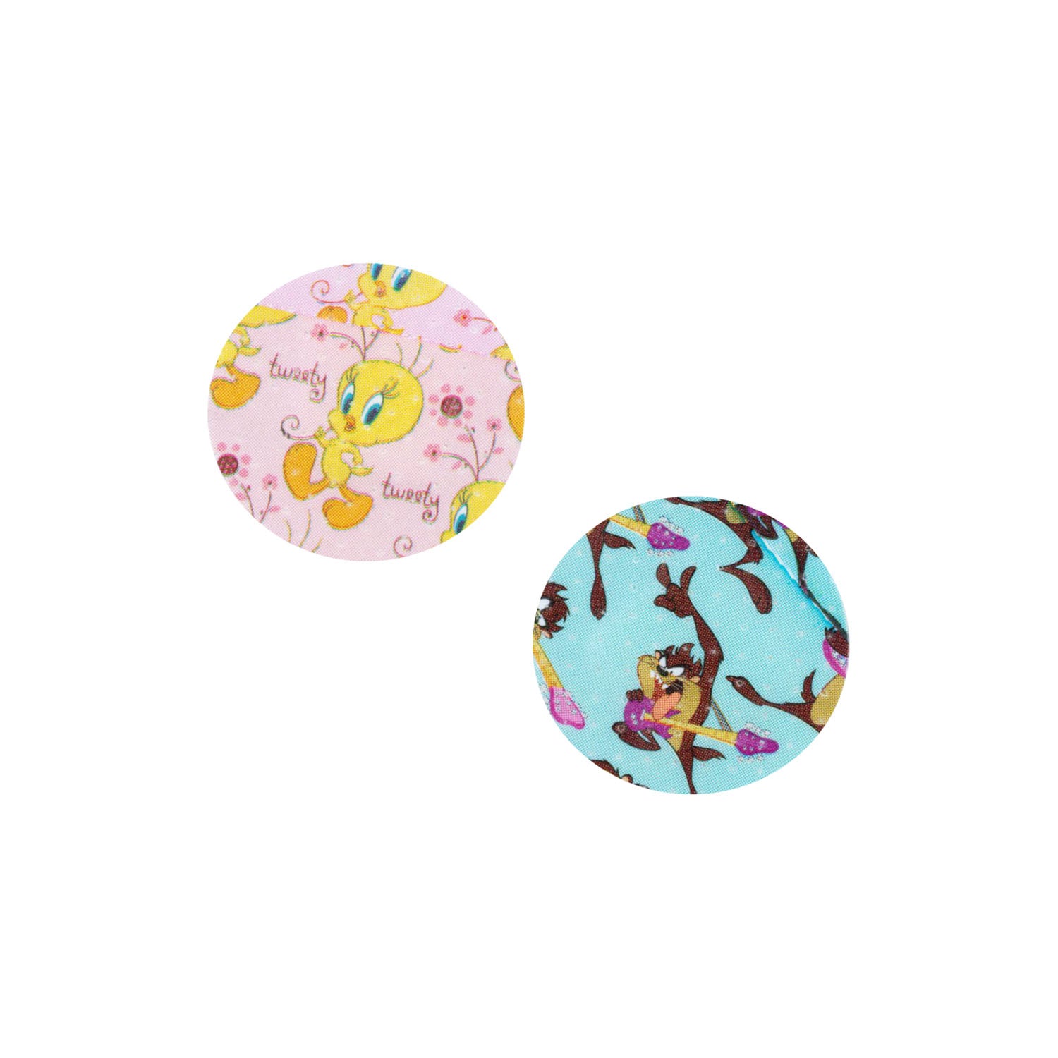 Adhesive Bandage, Looney Tunes Tasmanian Devil & Tweety, 7/8" Spot, 100/bx, 24 bx/cs (Item is not authorized to be sold in any direct-to-consumer platform or retail space which includes, but is not limited to, Amazon, Walmart, or any other platform or store that is considered retail)
