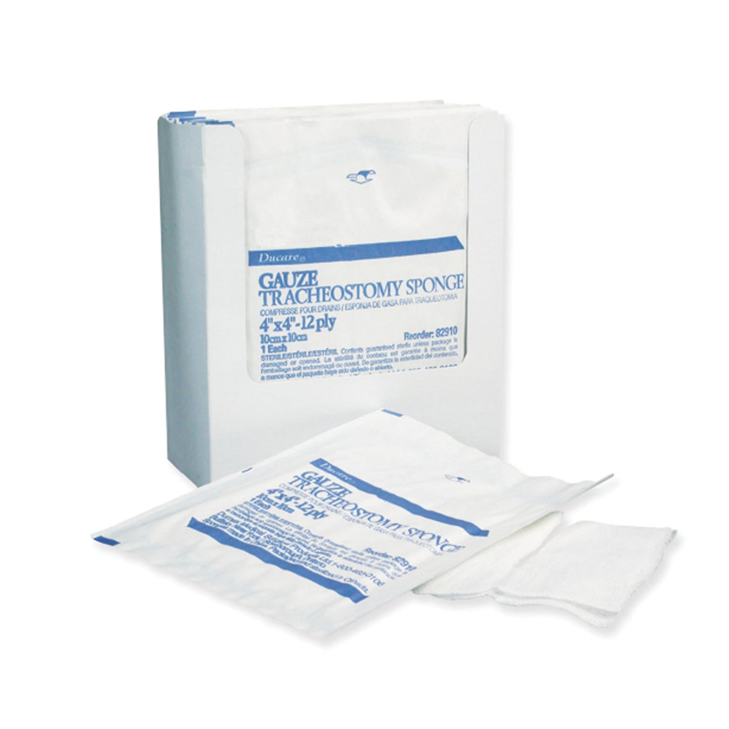 Sponge, Tracheotomy Drainage, Pediatric, Sterile, 2" x 2", 6-Ply, 2s, 35 pk/bx, 20 bx/cs (1400 ea/cs)