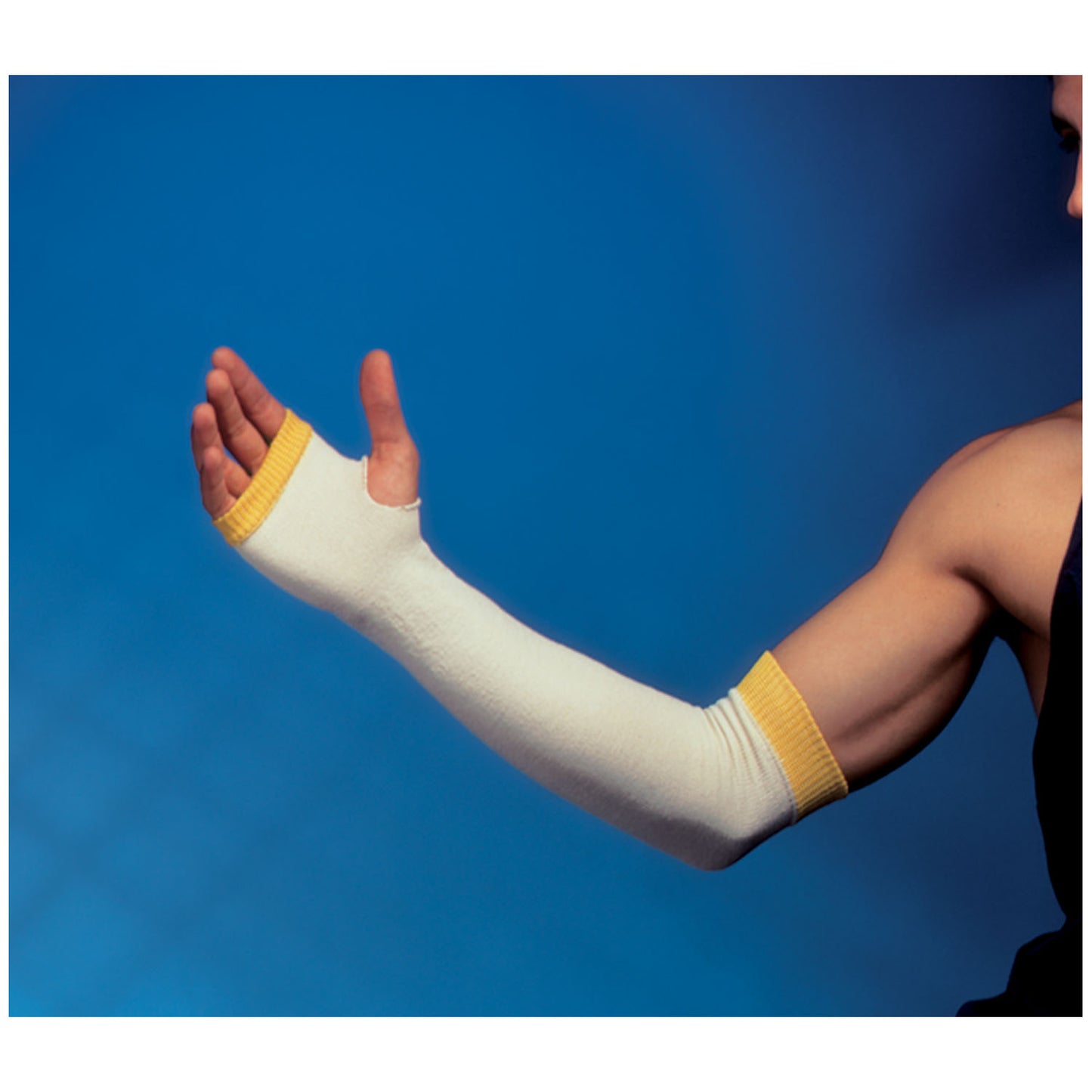 Arm Protector, Small/ Medium, 18"-20"L x 3_"'W, Yellow Band, 12 pr/bx