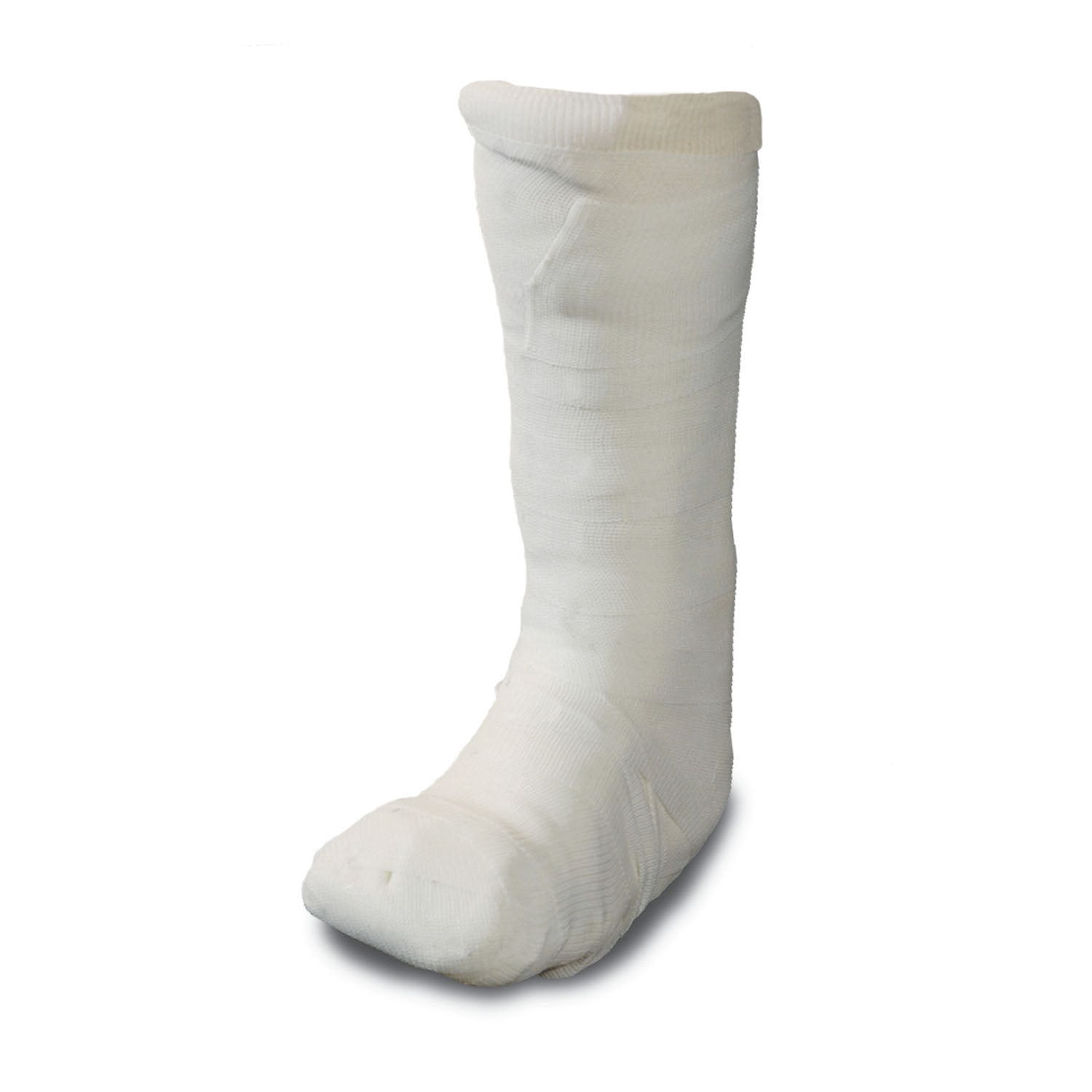 Med-E-Kast Casting System Includes: Primary Dressing, Tan Stockinette, Tibial Crest/ Malleolar Pad, Adhesive Foam Toe Pad, Paper Tape, Plastic Tape, Cotton Cast Padding, 4" Plaster, 3" Fiberglass Casting Tape, 4" Fiberglass Casting Tape, Foot Support Plate, 10 cast/cs