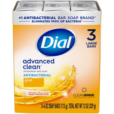 Bar Soap, Antibacterial, Gold, 4 oz, 3/pk, 12pk/cs