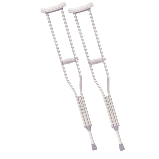 Crutch, Adult, Aluminum, Height (Highest Setting, Armrest to Floor) 53", Height (Lowest setting Armrest to Floor) 45", Patient Height 5 ft 2"  to 5 ft 10", 8pr/cs (Surcharge May Apply) (To Be DISCONTINUED)