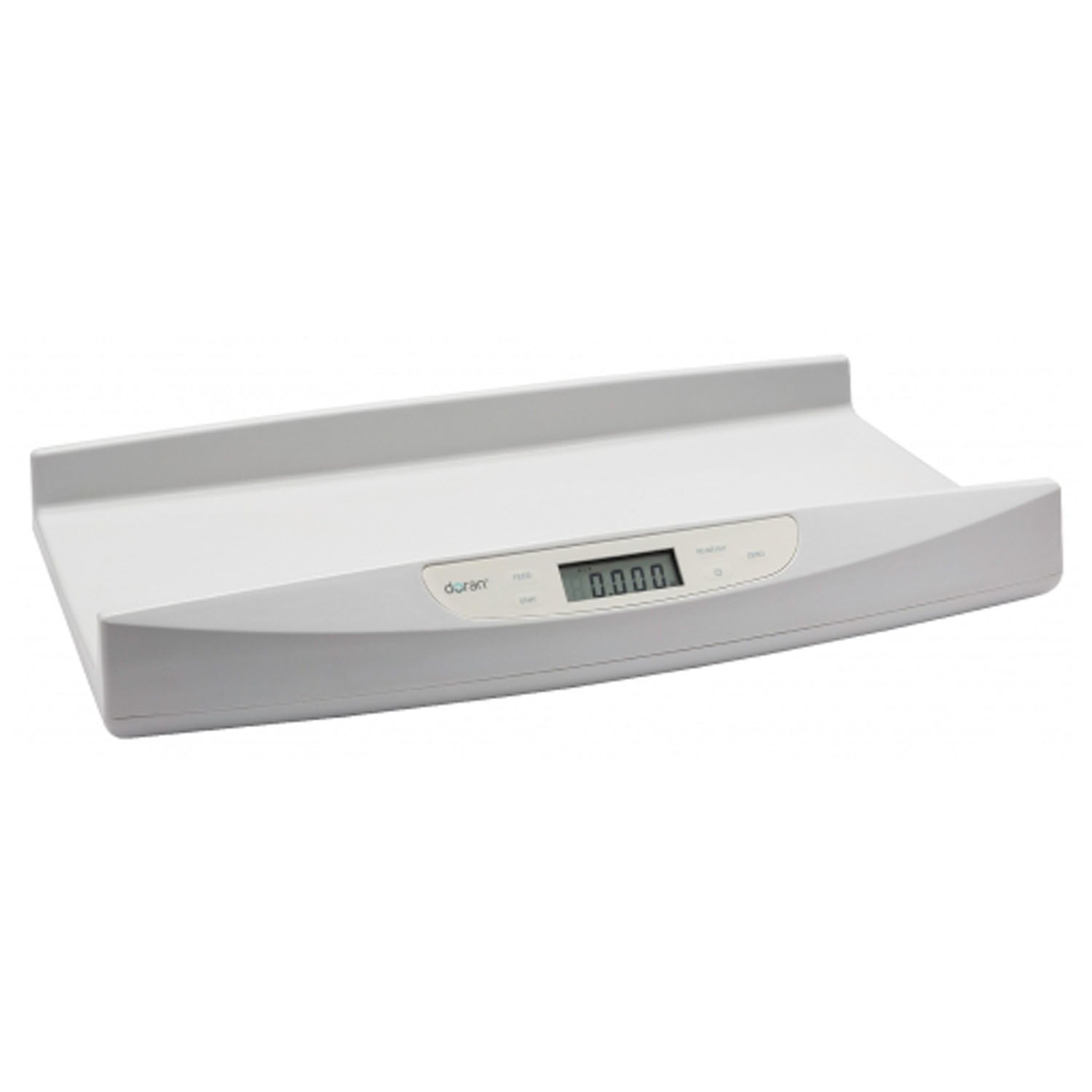Digital Infant Lactation Scale, Wt. Capacity 45 lb x 0.1 oz (20 kg x 2 g), AC Adaptor, Large Platform 25"L x 11" D with Curved Sides 