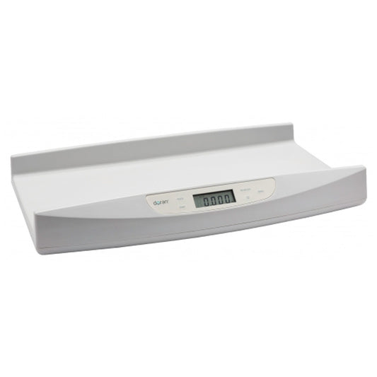Digital Infant Lactation Scale, Wt. Capacity 45 lb x 0.1 oz (20 kg x 2 g), AC Adaptor, Large Platform 25"L x 11" D with Curved Sides 