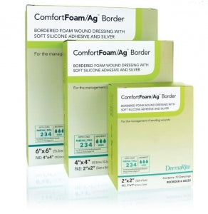 Wound Dressing with Ag, 6" x 6", Non-Border, 10/bx (Products cannot be sold on Amazon.com or any other 3rd party site) (US Only)