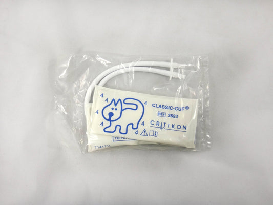 Cuff, Neonatal #4, 2-Tube Neonatal, Male Slip Luer, White, 20/bx (Continental US Only)