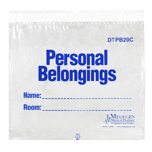 Bag with DrawTape Closure, 20"x18", White with Blue Print, 250/cs