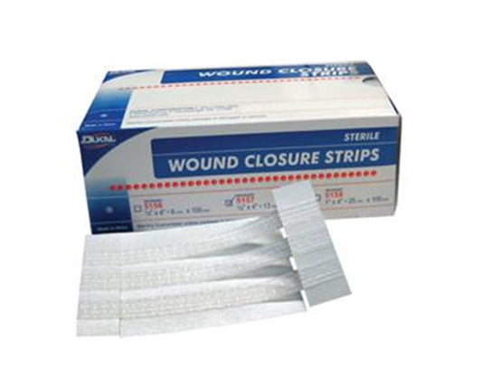 Wound Closure Strip, Non-Sterile, _" x 3", 3/card, 500 cd/bx