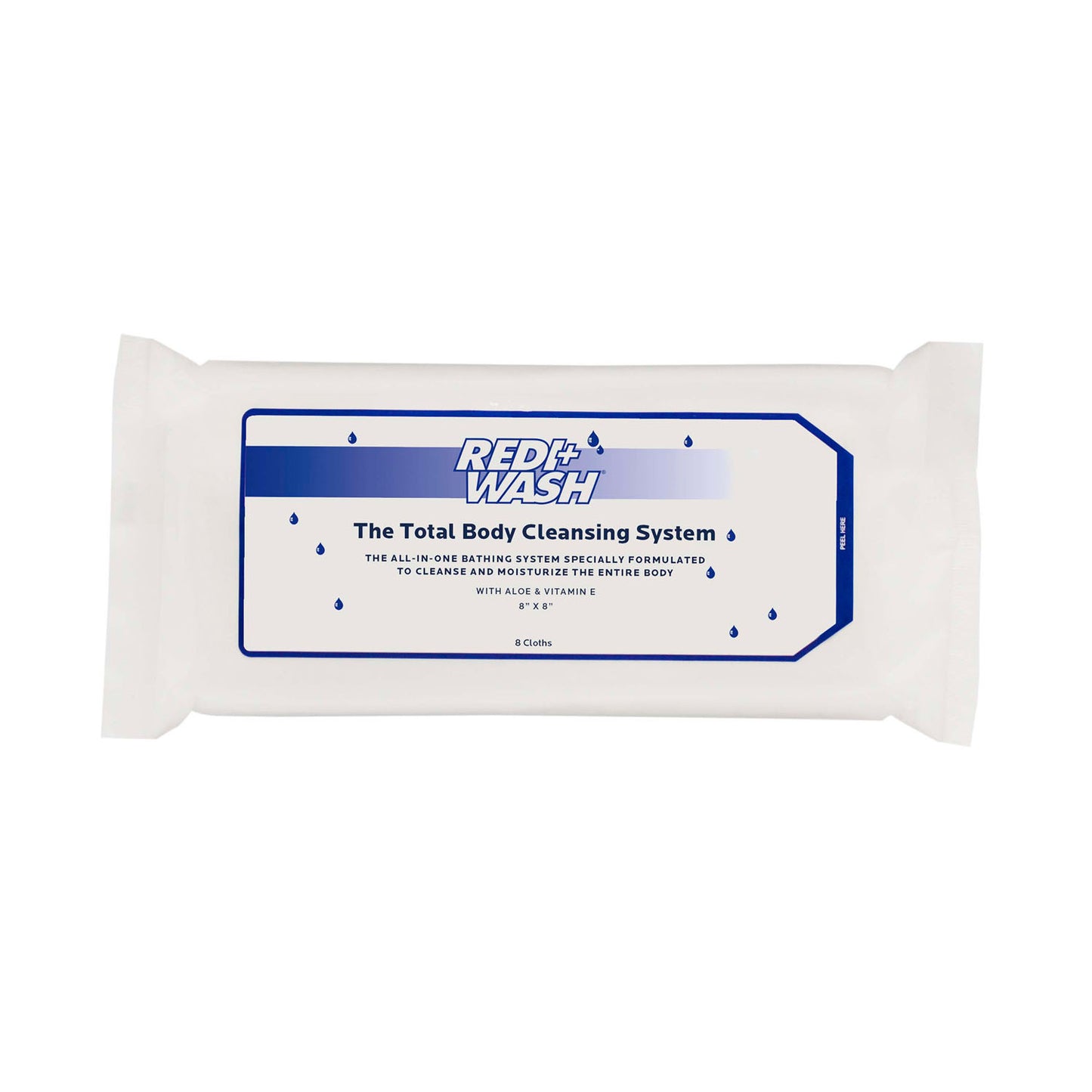 Redi-Wash Washcloth, Microwavable, 8" x 8", 8/pk, 24 pk/cs