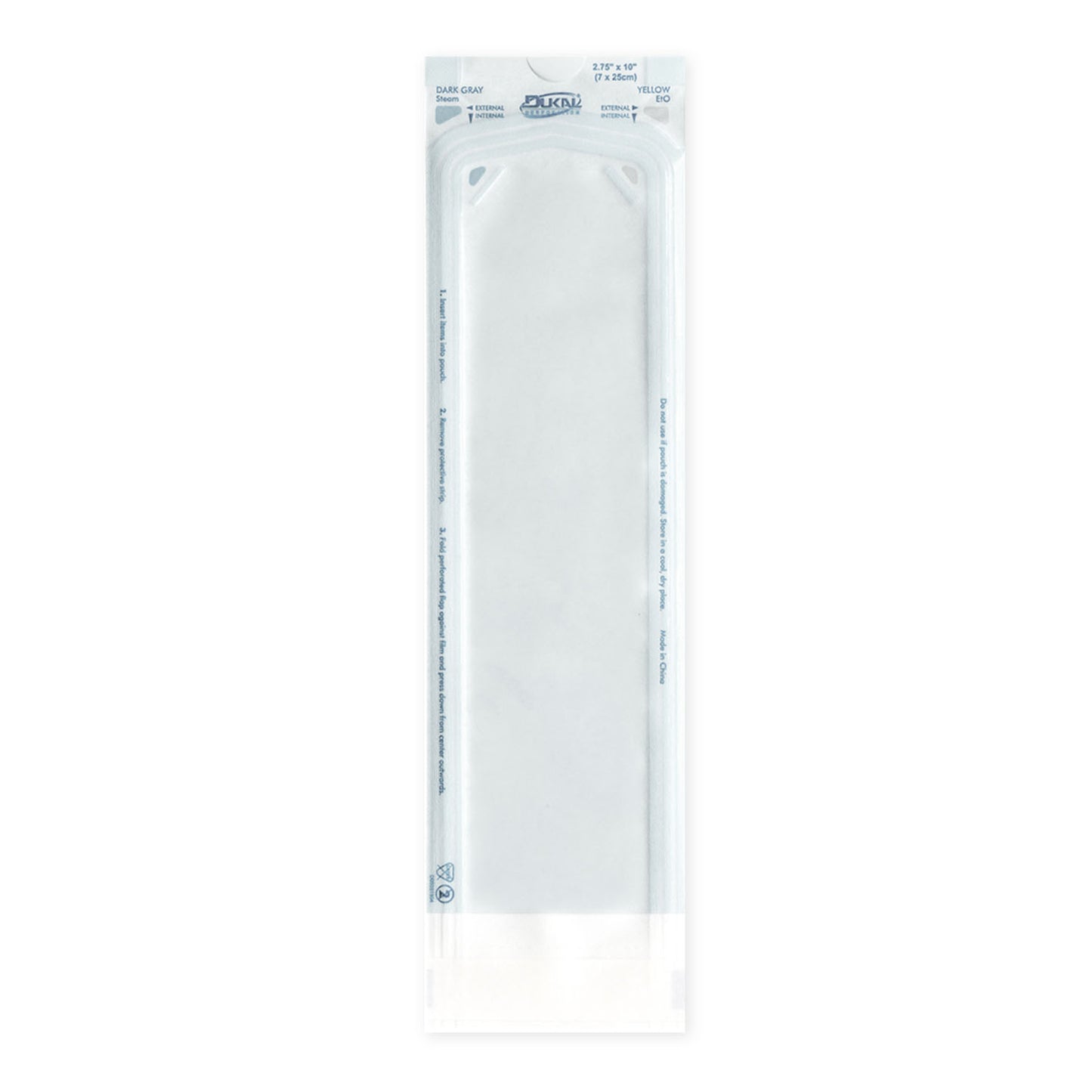 Sterilization Pouches, 2.75" x 10", 200/bx, 20 bx/cs (60 cs/plt)