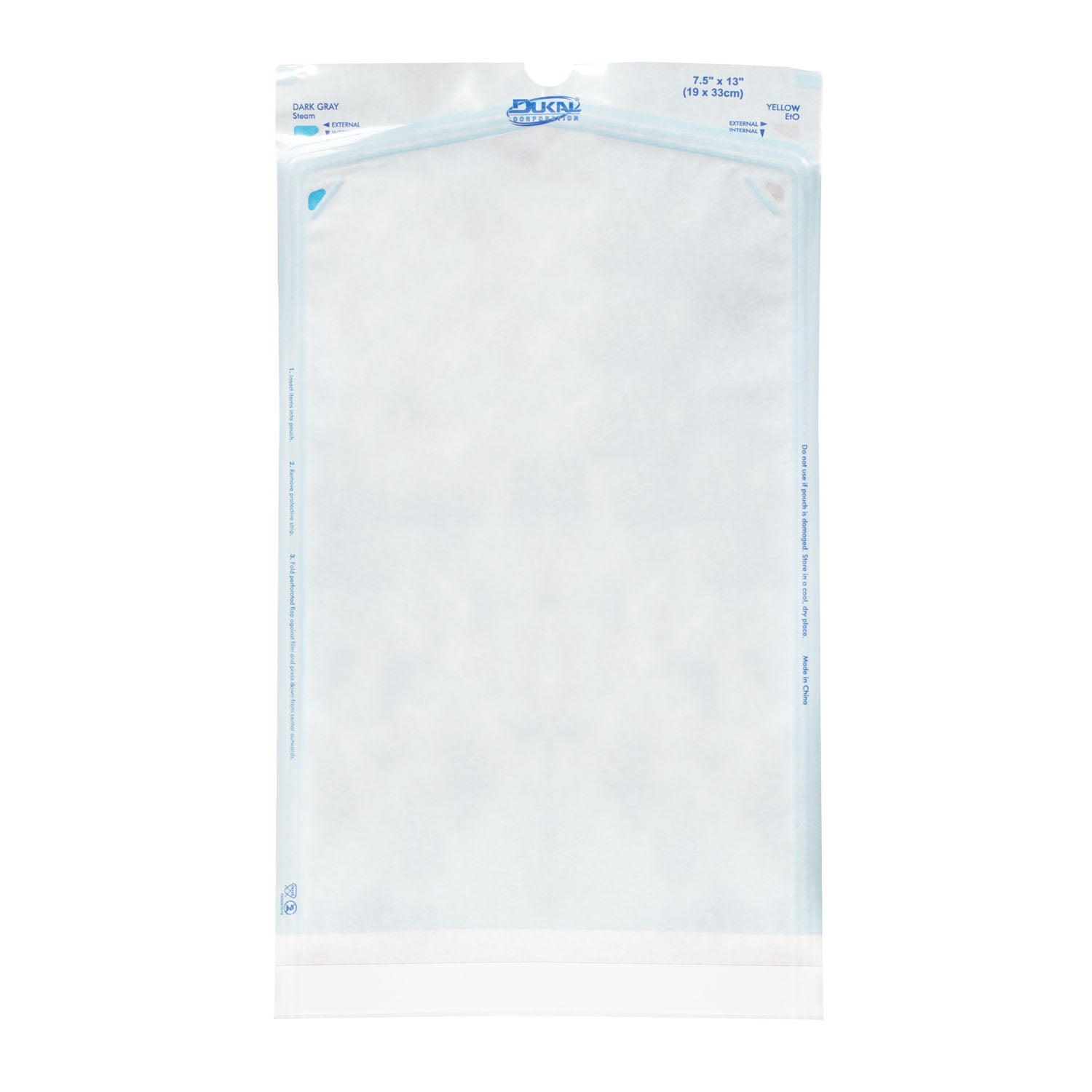 Sterilization Pouches, 7.5" x 13", 200/bx, 5 bx/cs (63 cs/plt)