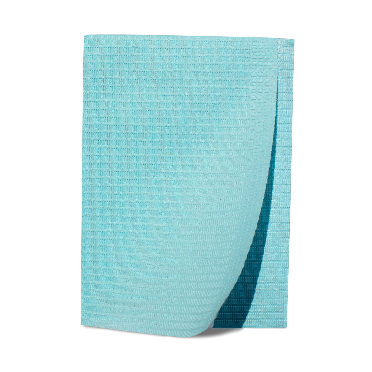 Patient Bibs, 2-Ply Tissue/ 1-Ply Poly, 13" x 18", Blue, 125/pk, 4 pk/cs (48 cs/plt)