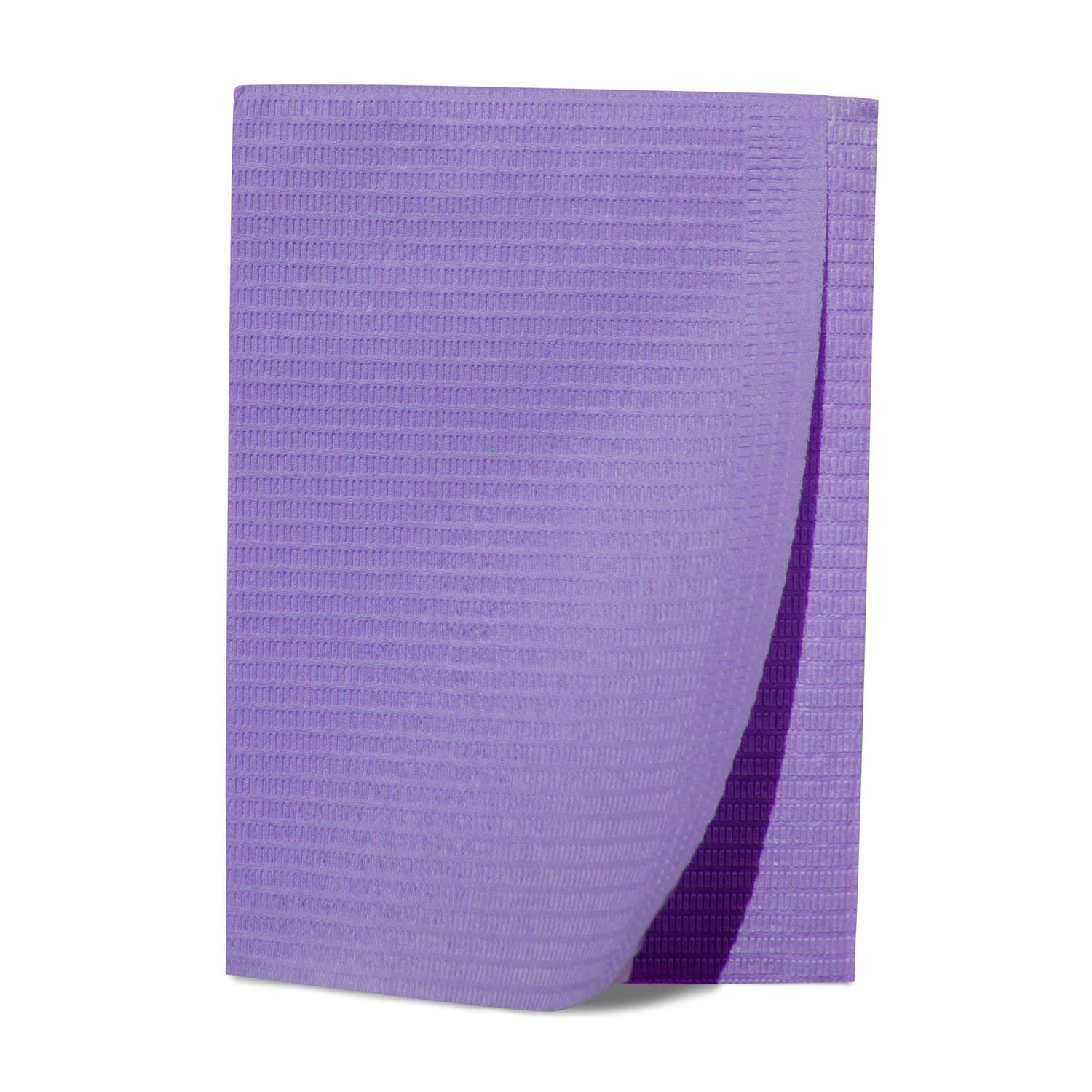 Patient Bibs, 2-Ply Tissue/ 1-Ply Poly, 13" x 18", Lavender, 125/pk, 4 pk/cs (48 cs/plt)