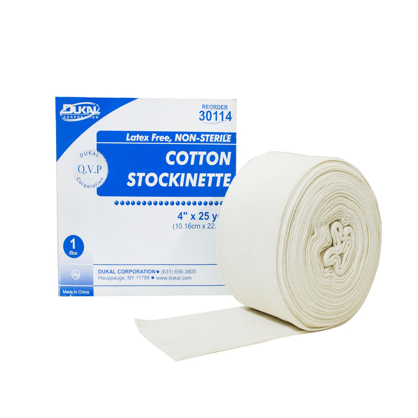 Stockinette, 4" x 25 yds, Cotton, 6 rl/cs