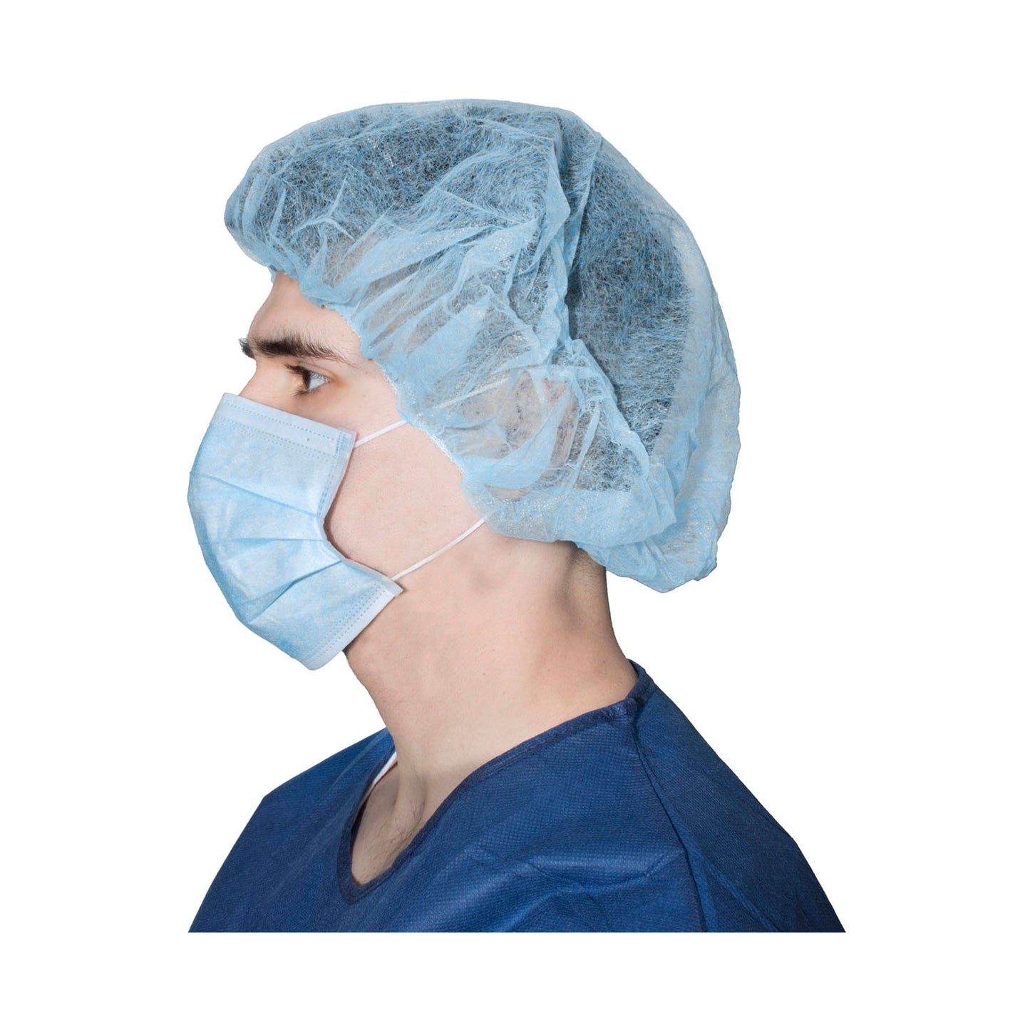 Bouffant Cap, 24", Blue, 100/bx, 5 bx/cs