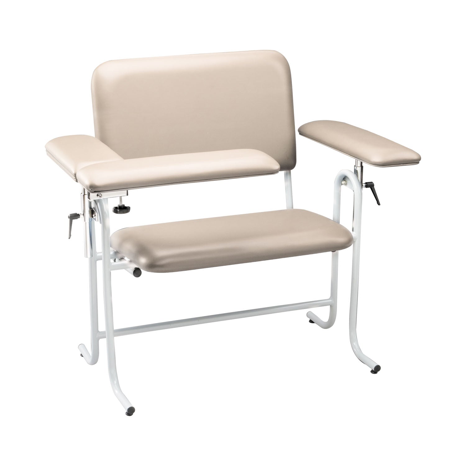Blood Draw Chair with Flip Up Arm, Wide, 700 lb Weight Capacity, Upholstered, Seat Dimensions: 32"W x 17"D x 19"H, Oatmeal (DROP SHIP ONLY)