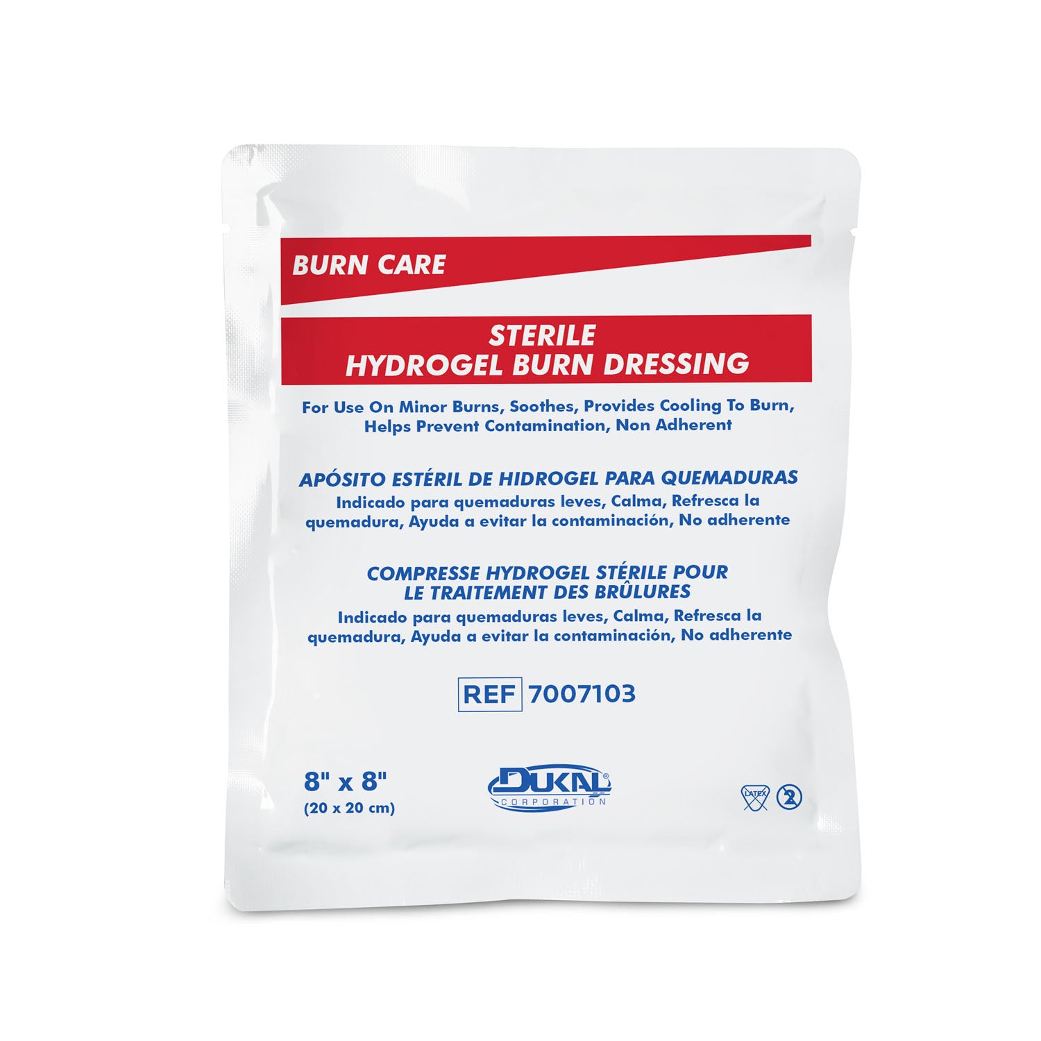 Burn Dressing, 8" x 8", Sterile, 1/pk, 50 pk/cs