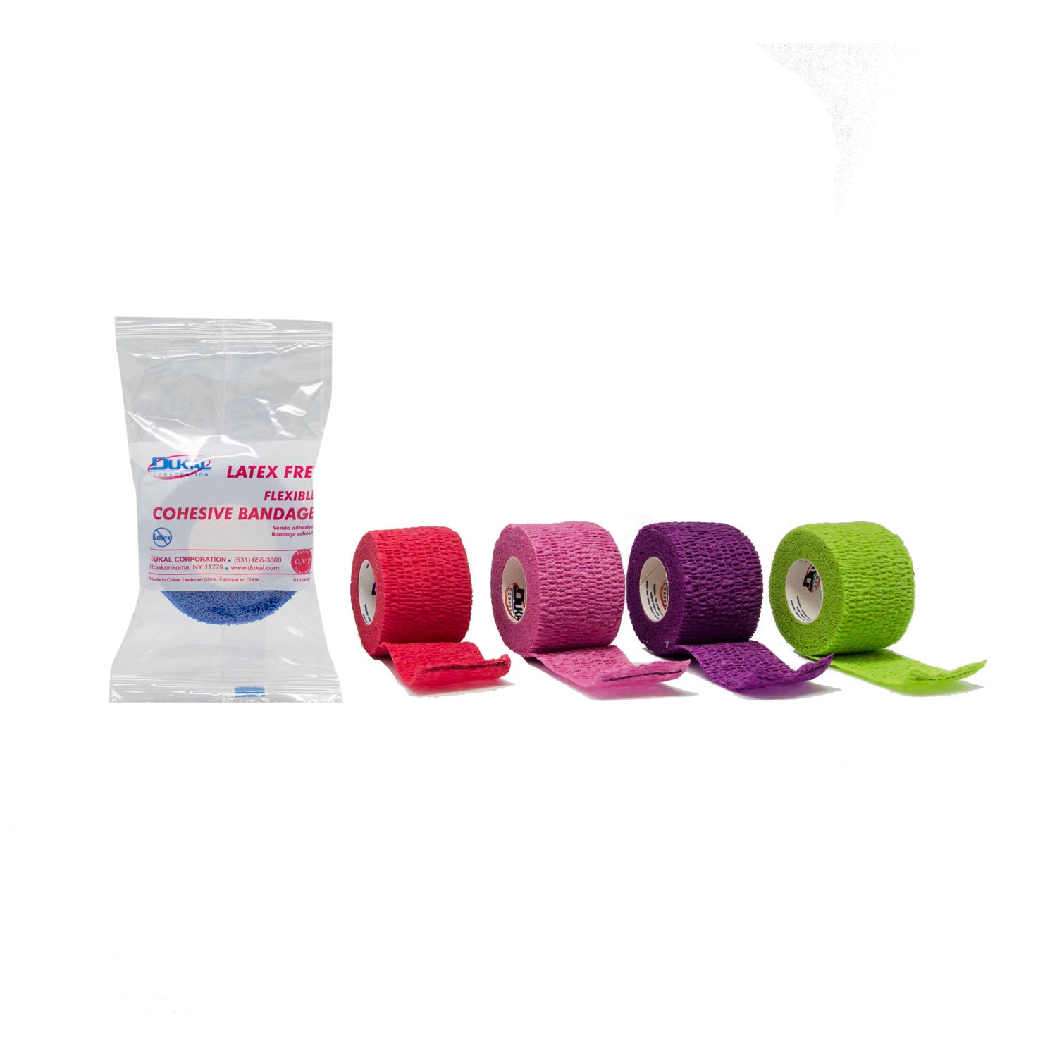 Bandage, Cohesive, 1_" x 5 yds, Latex Free (LF), Non-Sterile, Assorted Colors, 1 rl/pk, 48 pk/bx