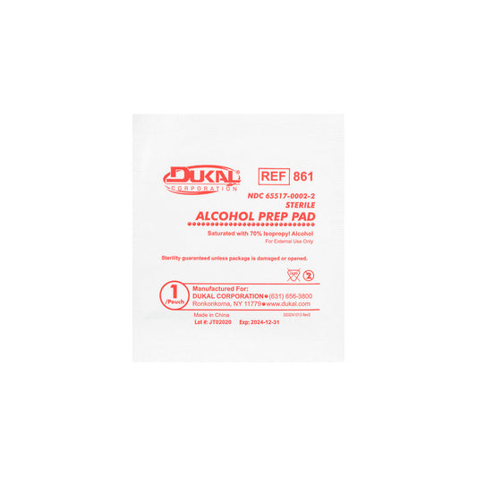 Alcohol Prep Pad, Large, Sterile, 100/bx, 10 bx/cs  (108 cs/plt) (Not Available for sale into Canada)