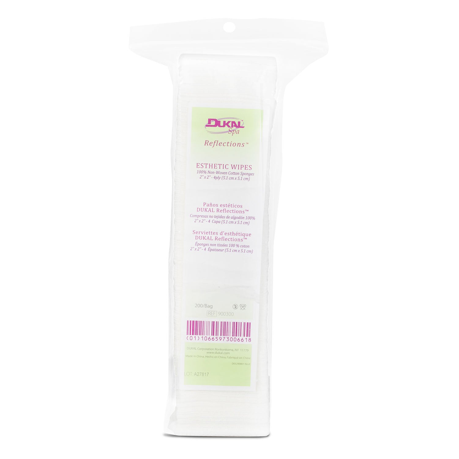 Esthetic Wipes, 2" x 2", 4-Ply, Non-Sterile, 200/bg, 20 bg/cs