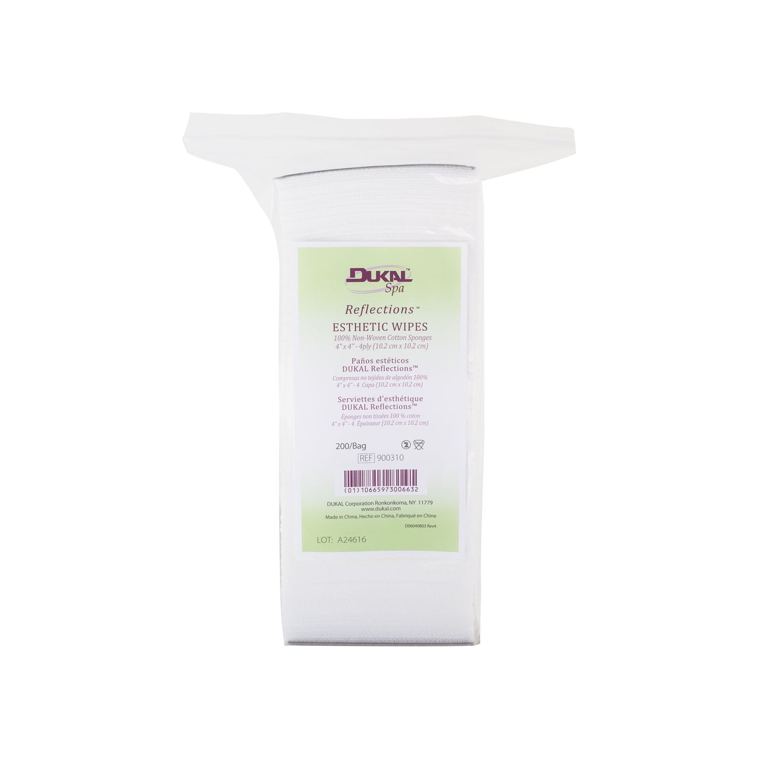 Esthetic Wipes, 4" x 4", 4-Ply, Non-Sterile, 200/bg, 10 bg/cs
