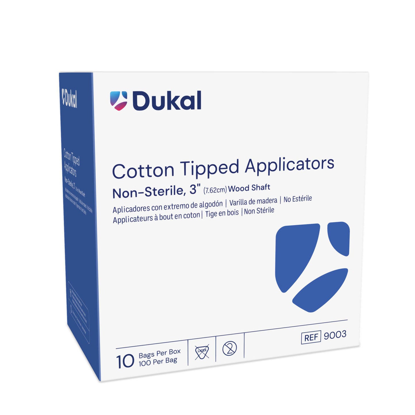 Applicator, 3" Cotton Tip, Non-Sterile, 100/bg, 10 bg/bx, 10 bx/cs