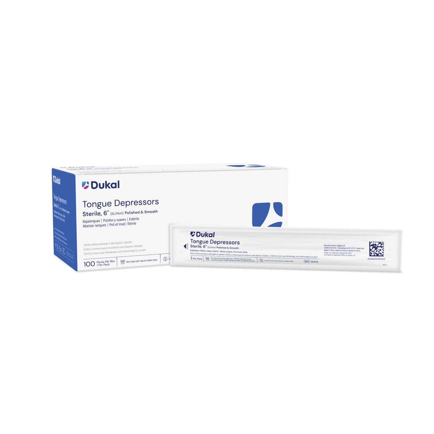 Tongue Depressor, Senior, 6", Sterile, 1/pk, 100 pk/bx, 10 bx/cs (60 cs/plt)