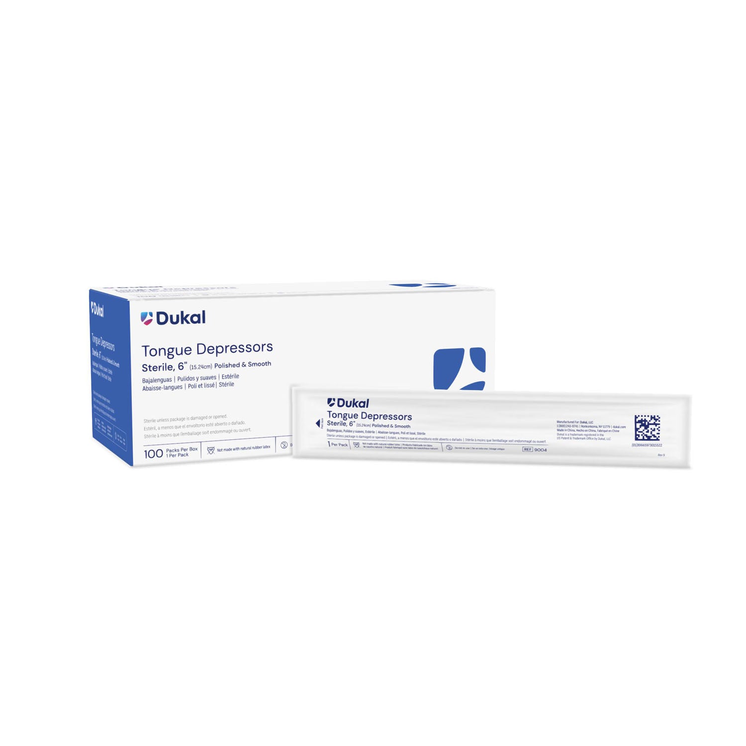 Tongue Depressor, Senior, 6", Sterile, 1/pk, 100 pk/bx, 10 bx/cs (60 cs/plt)