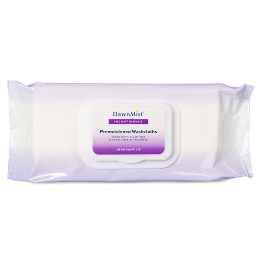 Washcloth, Adult, Soft Pack with Lid, 9" x 13", 64/pk, 8 pk/cs
