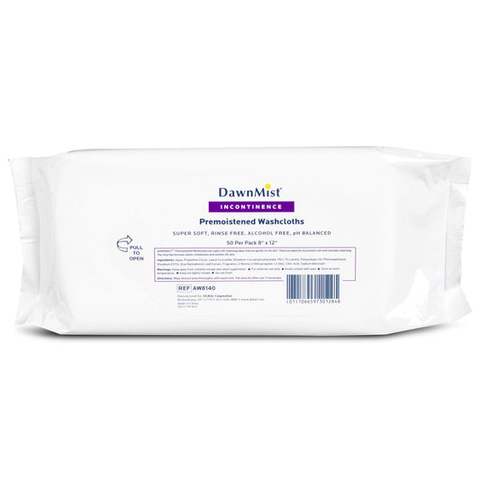 Washcloth, Adult, Soft Pack, 8" x 12", 50/pk, 12 pk/cs