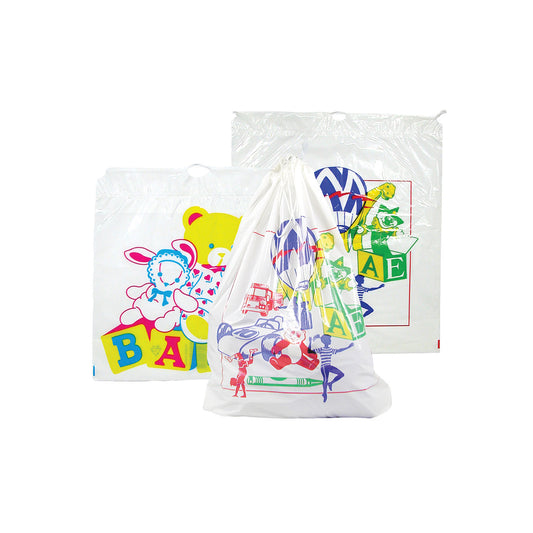 Patient Belonging Bag, 4-Color Child Design, 18" x 20_", 500/cs