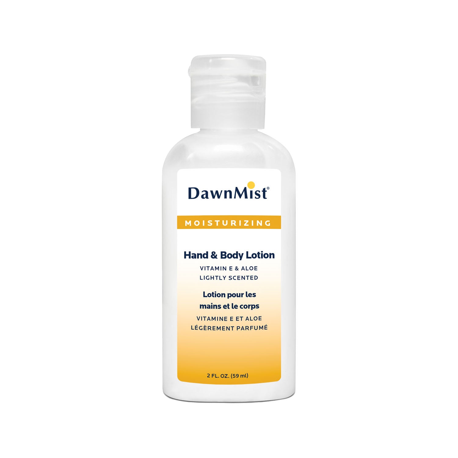 Hand & Body Lotion, 2 oz Bottle, Flip Top Cap, 144/cs