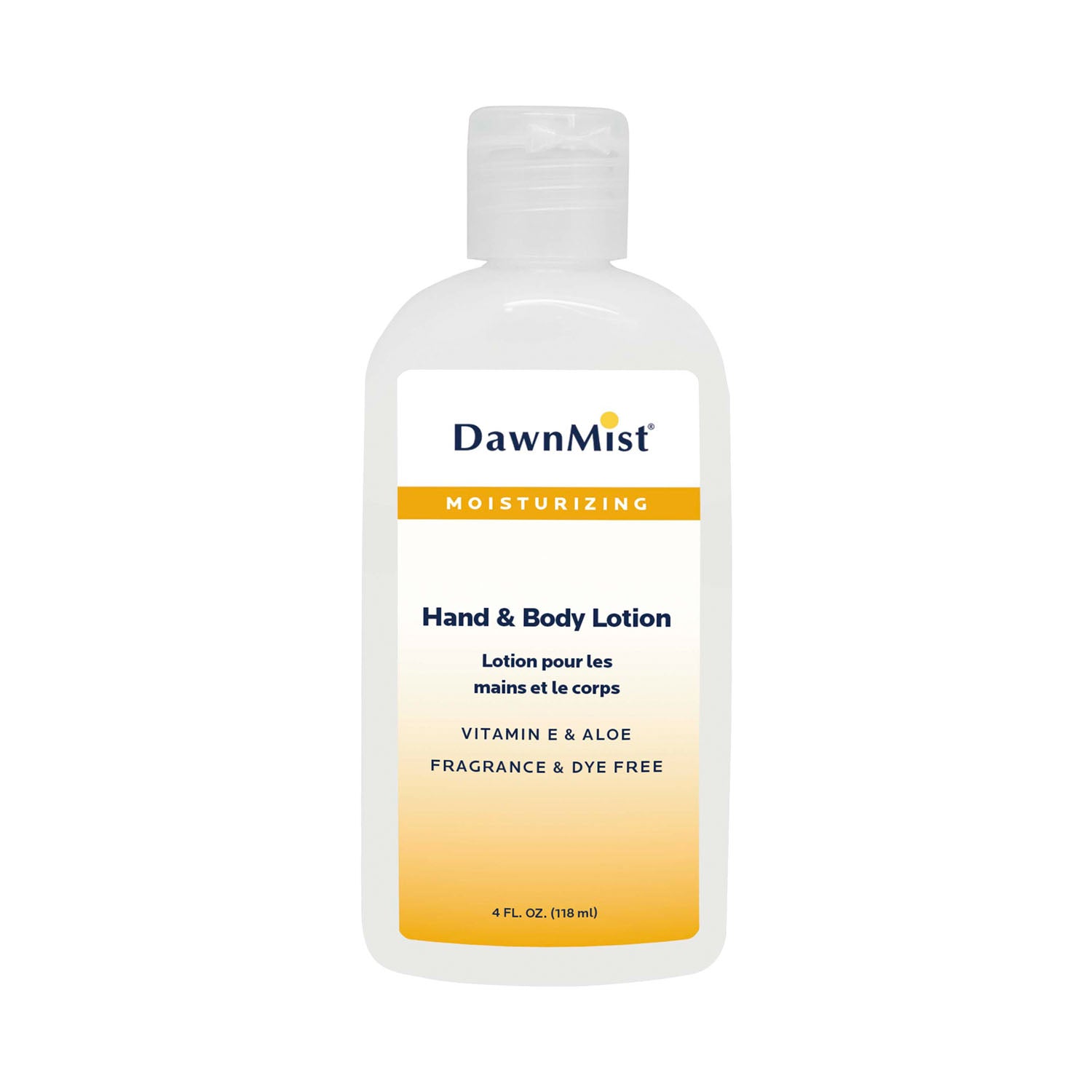 Hand & Body Lotion, Fragrance Free, 2 oz Bottle with Dispensing Cap, 144/cs