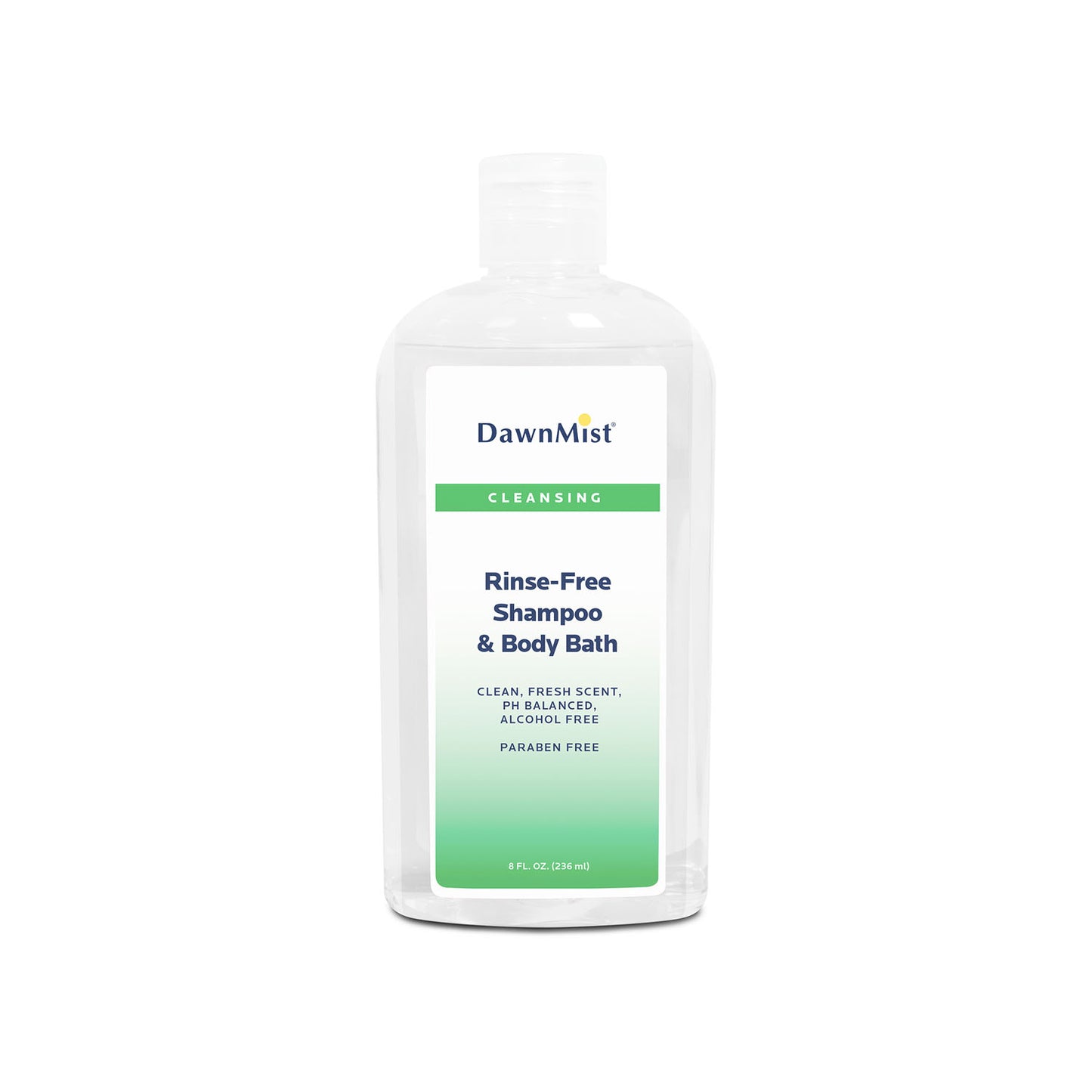 Shampoo & Body Bath, Rinse Free, 8 oz Bottle with Dispensing Cap, 12/bx, 4/cs (Not Available for sale into Canada)