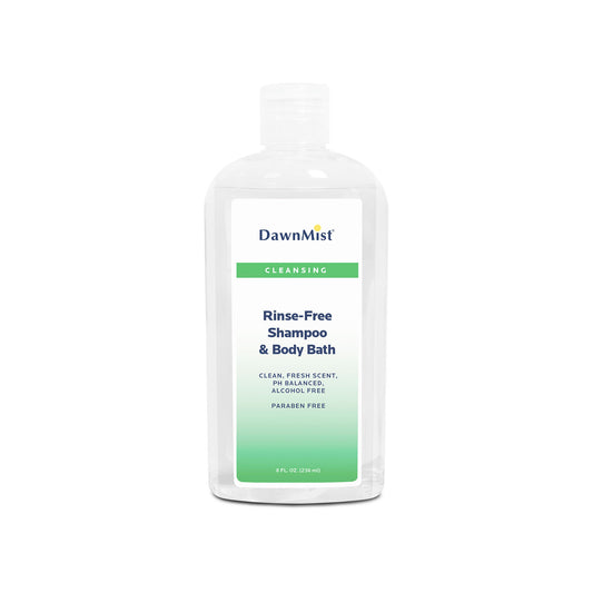 Shampoo & Body Bath, Rinse Free, 8 oz Bottle with Dispensing Cap, 12/bx, 4/cs (Not Available for sale into Canada)