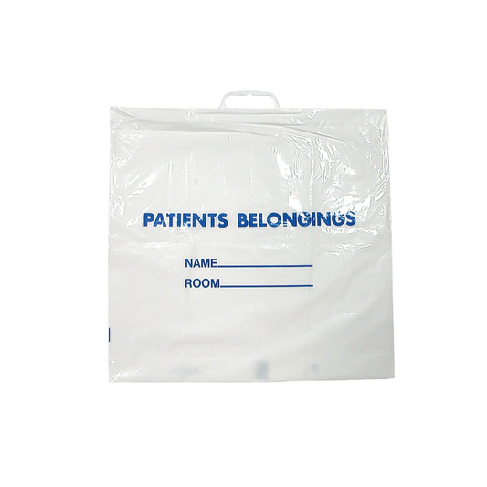 Patient Belongings Bag with Handle, Clear, 20" x 18_", 250/cs