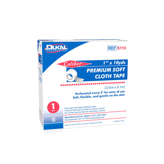 Soft Cloth Tape, 1"x 10 yd, 1 rl/bx, 50 bx/cs 