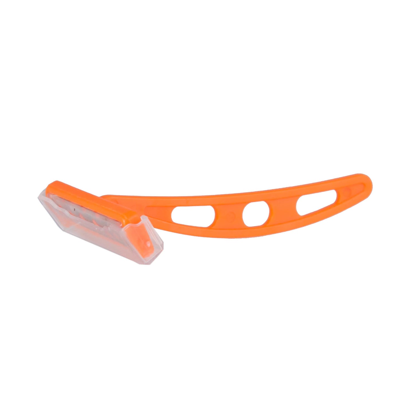 Security Shield Razor, Single Edge, Single Blade, Short Orange Handle, 500/bx, 4bx/cs