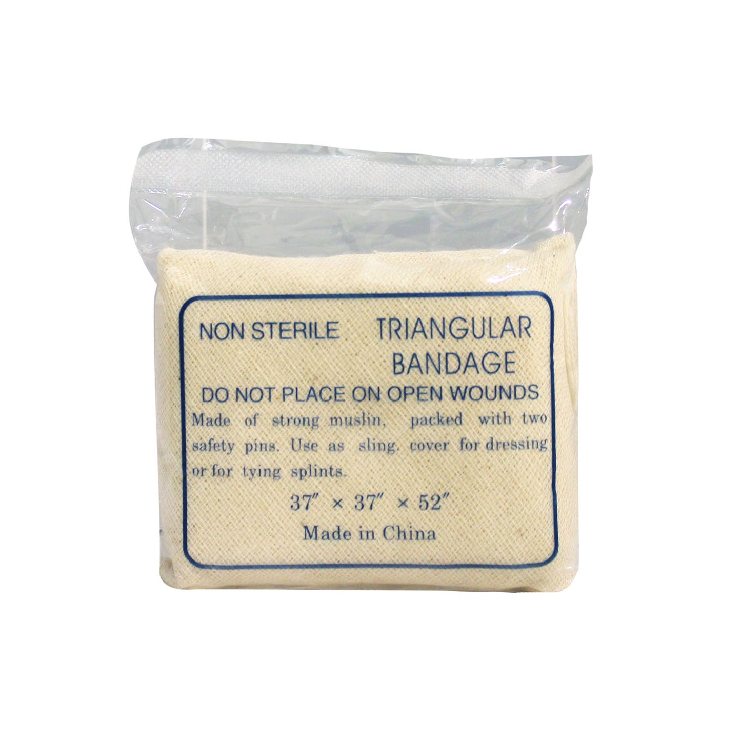 Triangular Bandage, 37" x 37" x 52", Non-Sterile, 1/pk, 12 pk/bg, 20 bg/cs