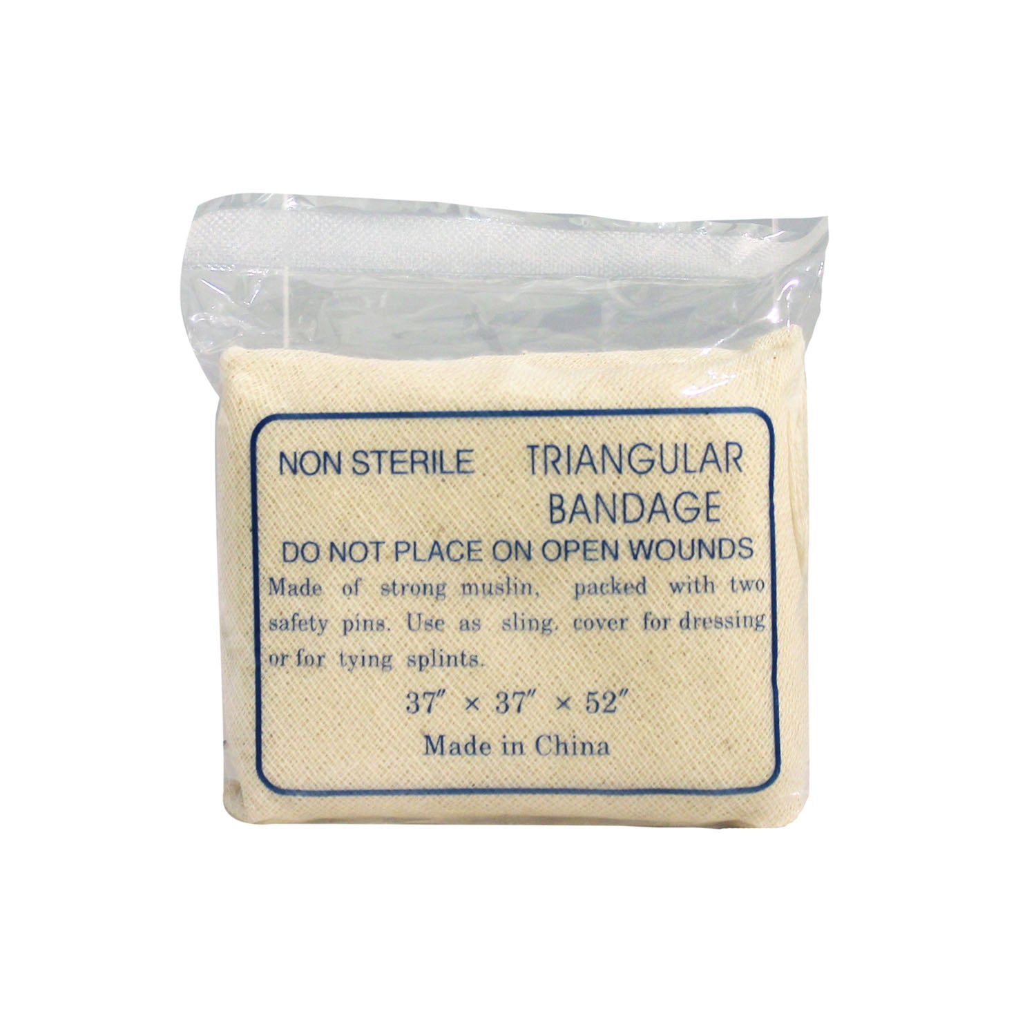 Triangular Bandage, 37" x 37" x 52", Non-Sterile, 1/pk, 12 pk/bg, 20 bg/cs