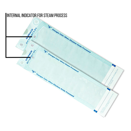 Sterilization Pouches,  5-1/4" x 7-1/2", 200/bx, 16 bx/cs