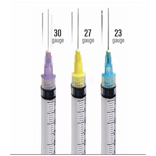 Irrigation Needle Tips, Luer Lock, 30G, Notched, Purple, 100/bx