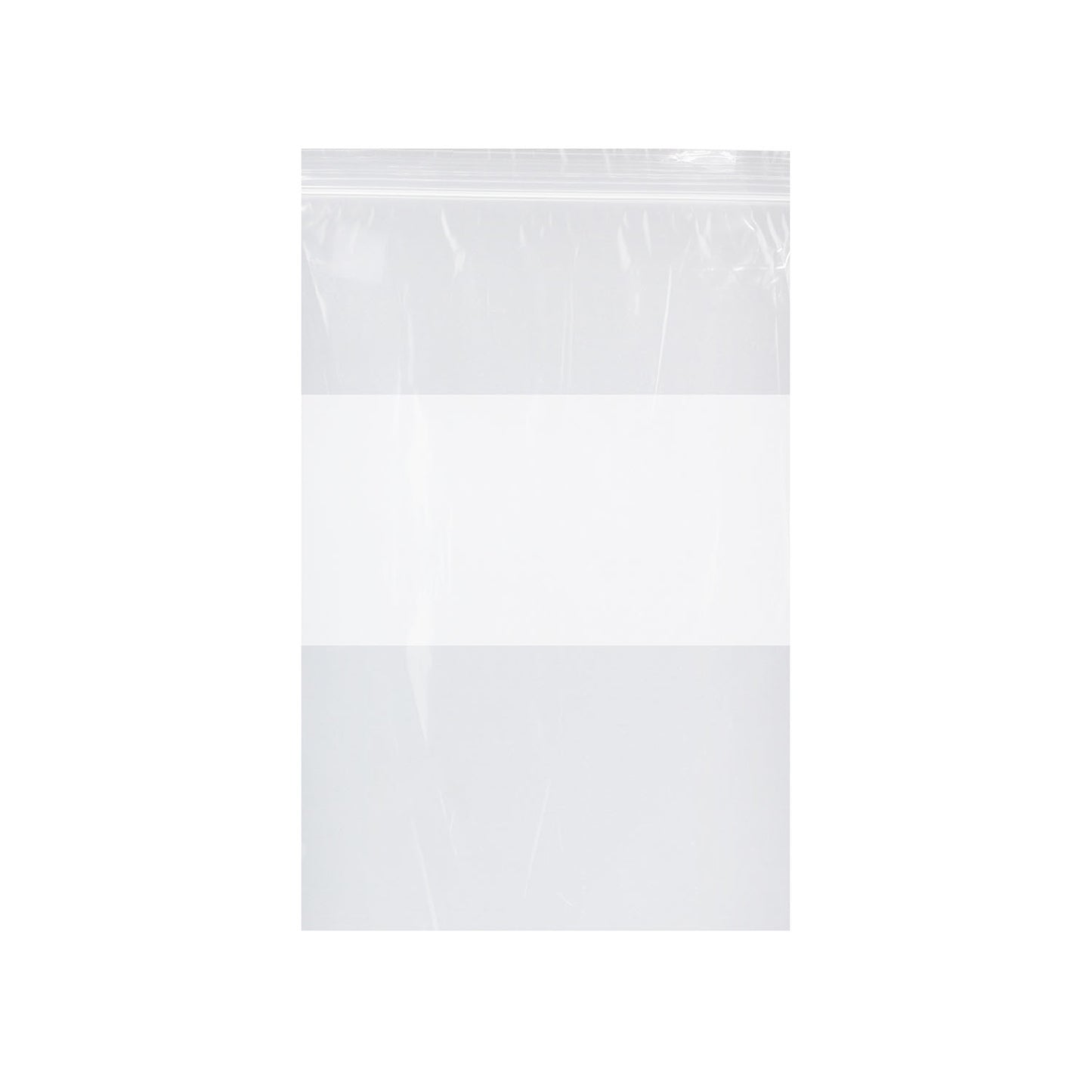 Zip Bag, Clear with White Block, 2 mil, 13" x 15", 1000/cs