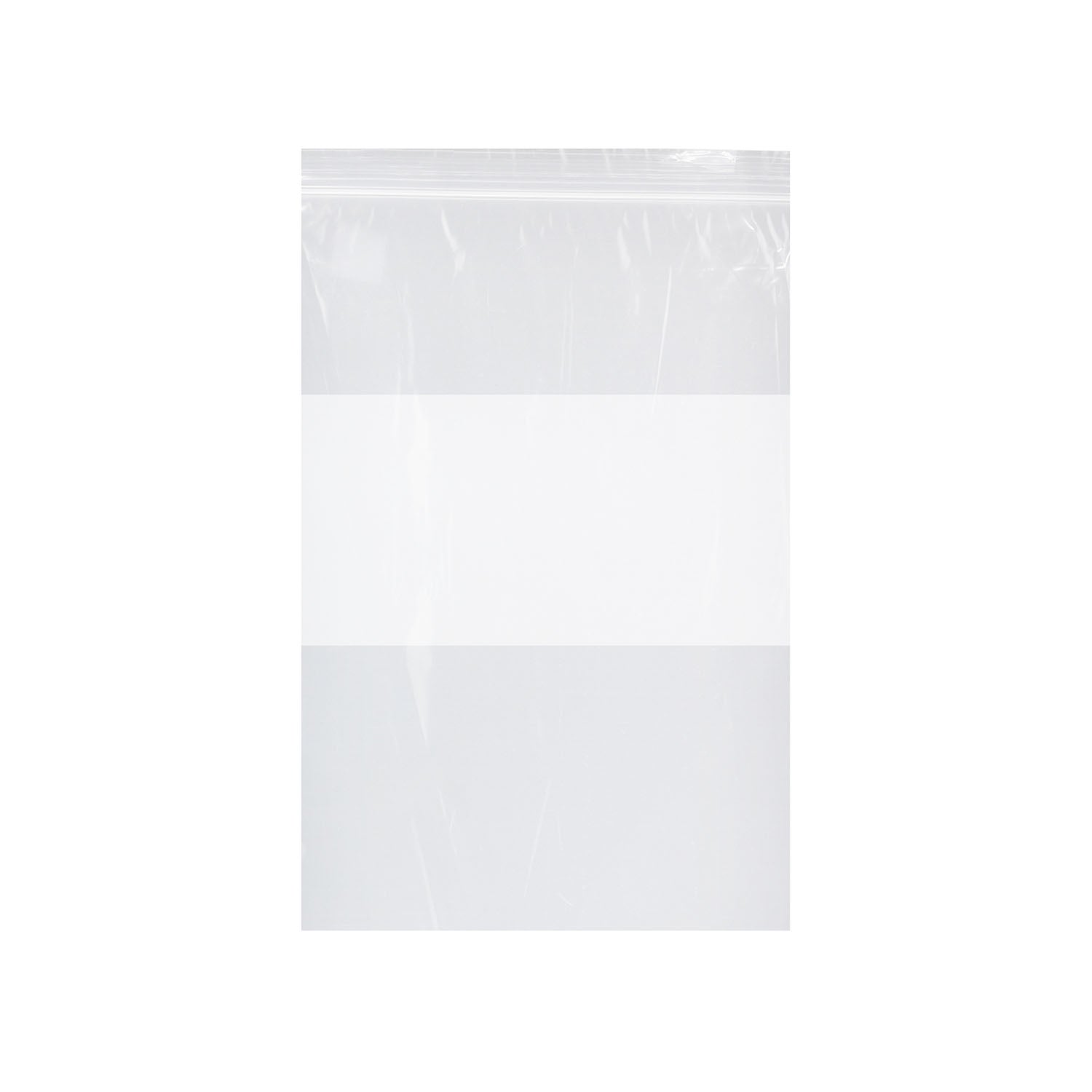 Zip Bag, Clear with White Block, 2 mil, 13" x 15", 1000/cs