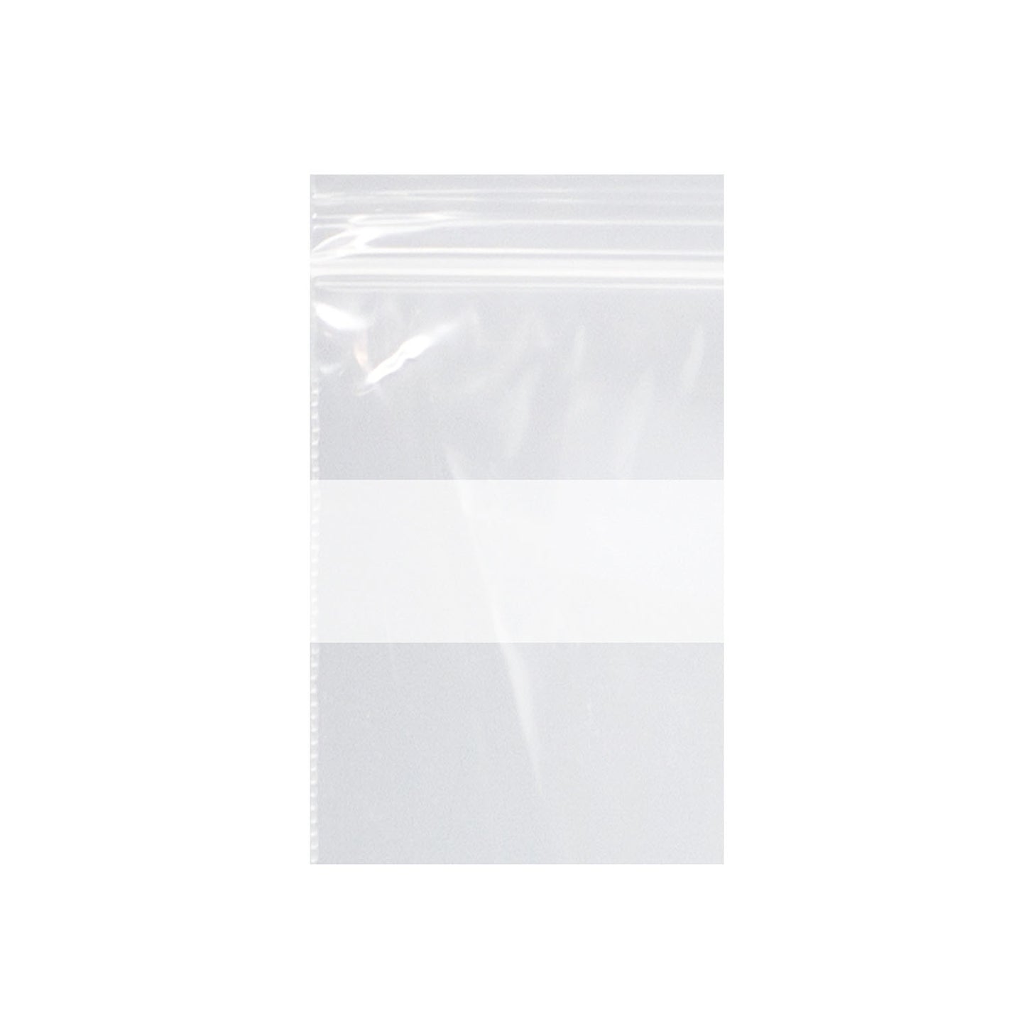 Recloseable Zip Bag, 3" x 5", Clear with White Block, 2 mil, 1000/cs 