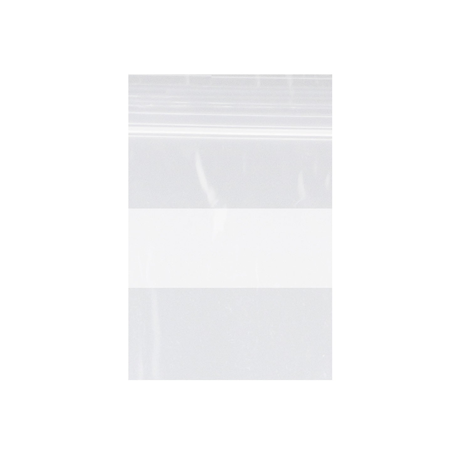 Zip Bag, Clear with White Block, 2 mil, 4" x 6", 1000/bx