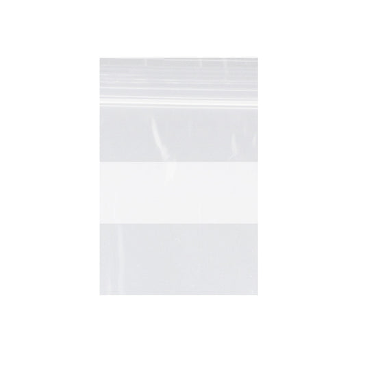 Zip Bag, Clear with White Block, 2 mil, 4" x 6", 1000/bx