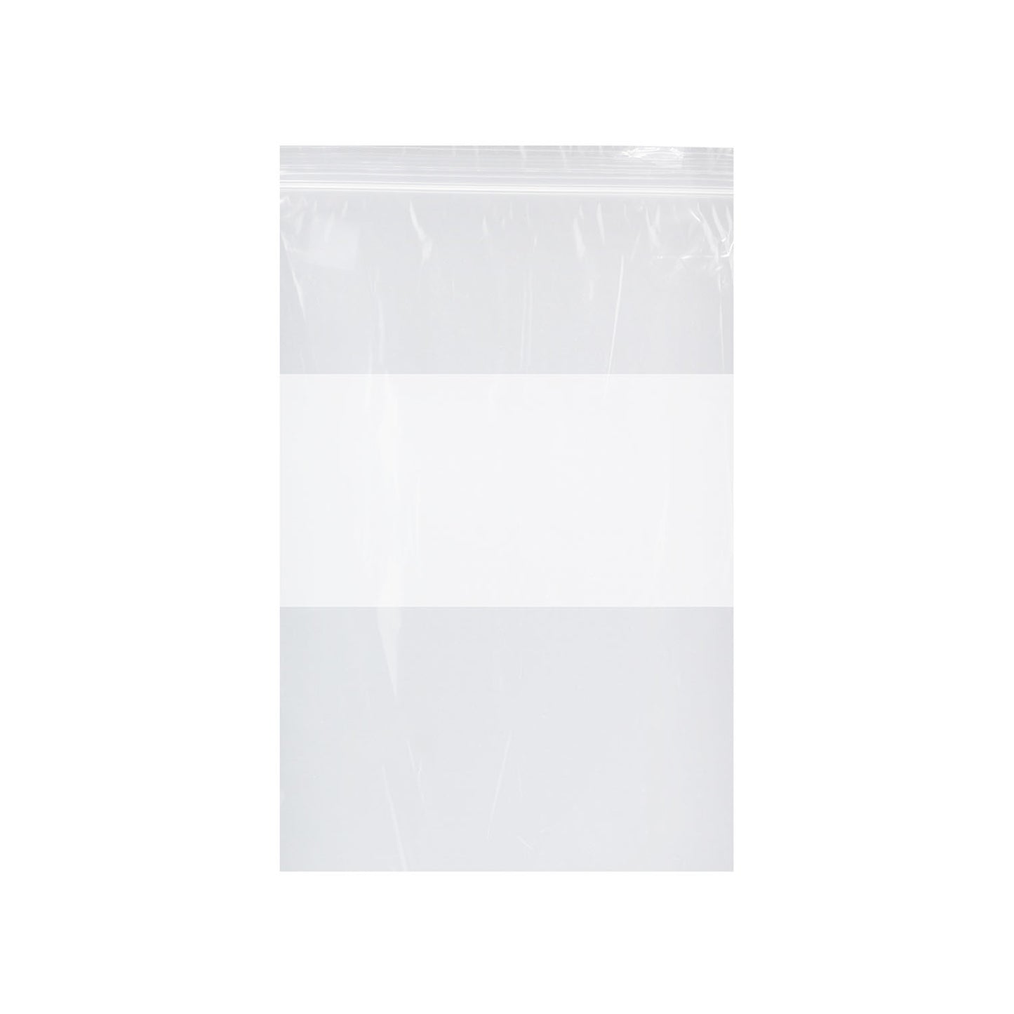 Zip Bag, Clear with White Block, 2 mil, 8" x 10", 1000/cs