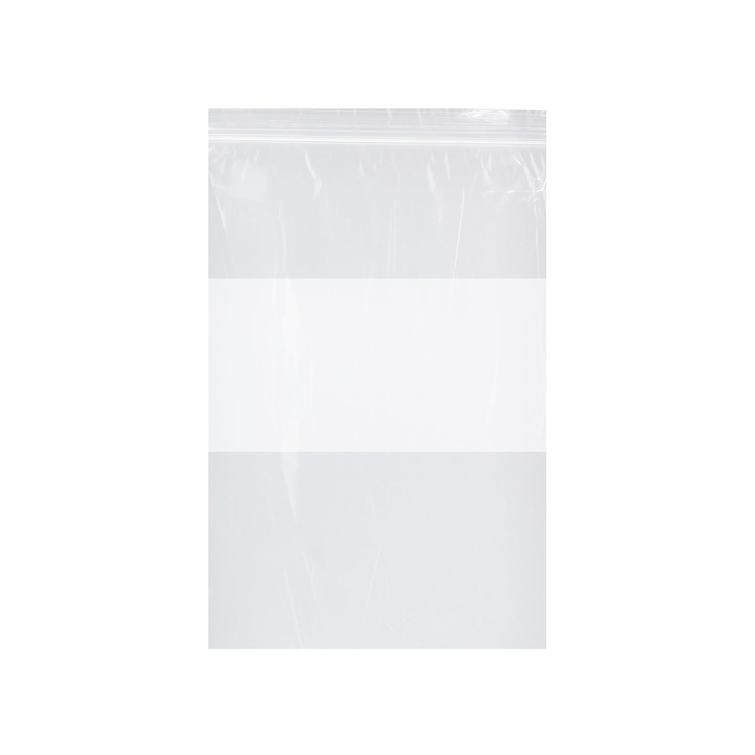 Zip Bag, Clear with White Block, 2 mil, 8" x 10", 1000/cs