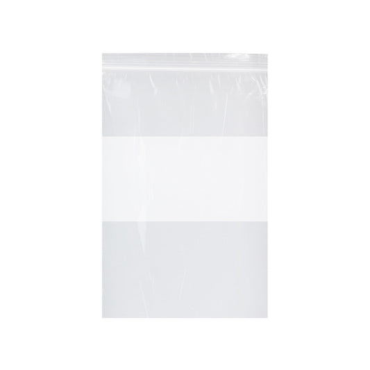 Zip Bag, Clear with White Block, 2 mil, 8" x 10", 1000/cs